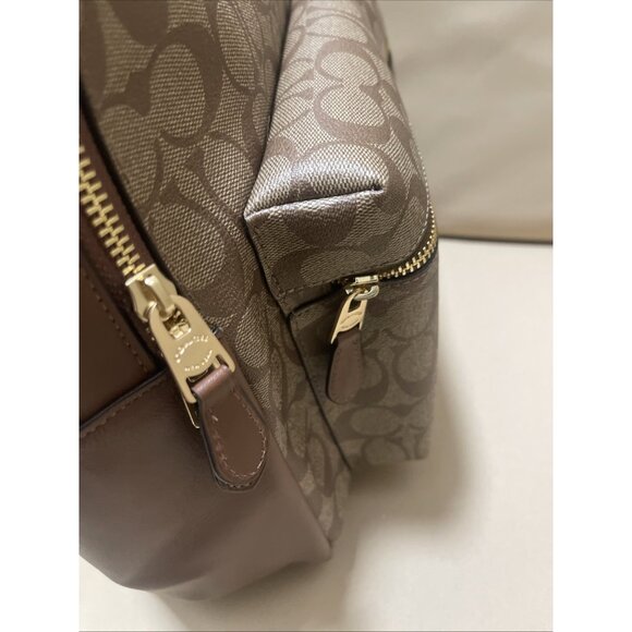 NWT COACH Charlie Backpack F58314 – Signature Khaki/Saddle - Picture 6 of 12